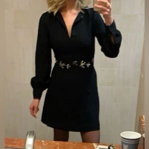 🖤Unique Black Dress with Beaded Waist🖤